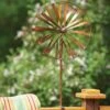 Wagon Wheel Clamp Wind Spinner, 14" -Eco Garden Shop 8600492 01V tif