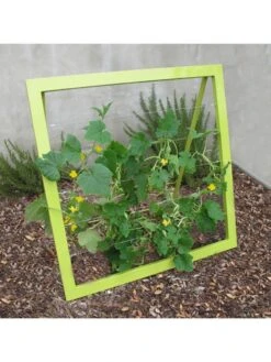 Mira Modern Garden Trellis Jr. -Eco Garden Shop 8600514 02v mira modern garden trellis jr leaf green