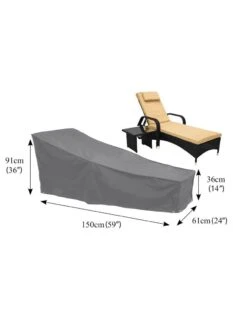 Bosmere Chaise/Steamer Chair Waterproof Cover -Eco Garden Shop 8608854 03v