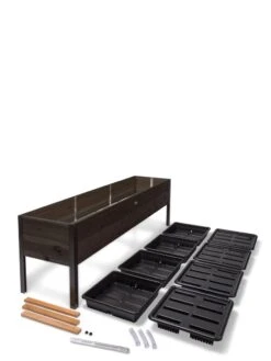 Self-Watering Eco-Stained Elevated Planter Box, 2' X 8' -Eco Garden Shop 8608967 4297 tif