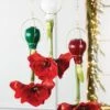 Waxed Amaryllis Brass Hangers, Set Of 3 -Eco Garden Shop 8609252 2020 6004