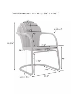 Crosley Tulip Chair Set, Set Of 2 -Eco Garden Shop 8609287 46V jpg