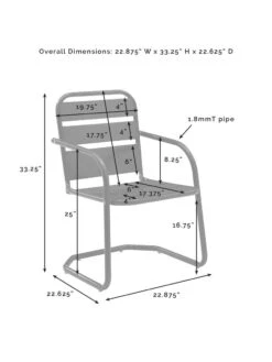 Crosley Brighton Chair Set, Set Of 2 -Eco Garden Shop 8609288 38v