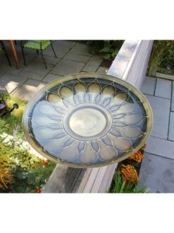 Achla Designs African Daisy Birdbath With Over-the-Rail Bracket -Eco Garden Shop 8609295 03v