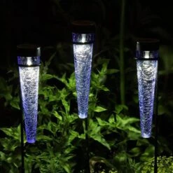 Achla Designs Solar Sparkle Cone With Stakes, Set Of 3 -Eco Garden Shop 8609357LTBL 11V jpg