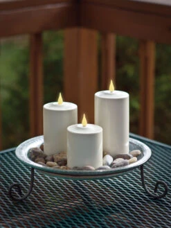 Outdoor LED Pillar Candles -Eco Garden Shop 8609405 02v