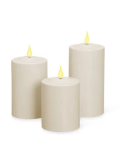 Outdoor LED Pillar Candles -Eco Garden Shop 8609405 05v