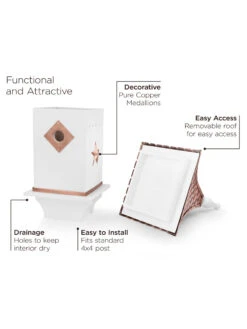 Villa Copper Shingle Bird House -Eco Garden Shop 8609499 03v