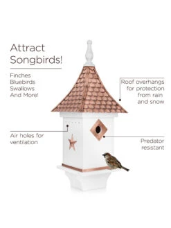 Villa Copper Shingle Bird House -Eco Garden Shop 8609499 04v