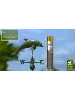 Dolphin Weathervane -Eco Garden Shop 8610227 03v