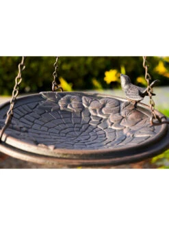 Floral Motif Hanging Birdbath -Eco Garden Shop 8610562 01v