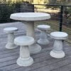 Patio Set, Round Table & 4 Stools -Eco Garden Shop 8610576 01v exaco trading round patio table set with 4 stools