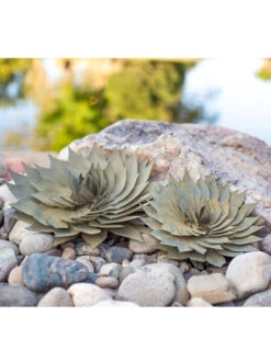 Desert Steel Spiral Aloe Sculpture -Eco Garden Shop 8610749 04v