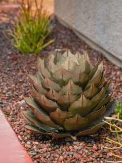 Desert Steel Artichoke Agave Sculpture -Eco Garden Shop 8610761 042v