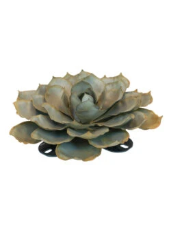 Desert Steel Blue Rose Succulent Sculpture -Eco Garden Shop 8610764 01v desert steel blue rose succulent large