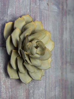 Desert Steel Blue Rose Succulent Sculpture -Eco Garden Shop 8610764 02v