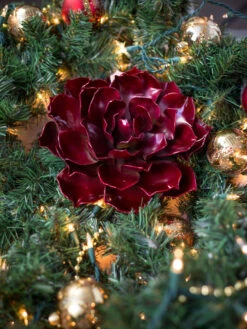 Desert Steel Ruby Rose Succulent Sculpture, Small -Eco Garden Shop 8610767 02v