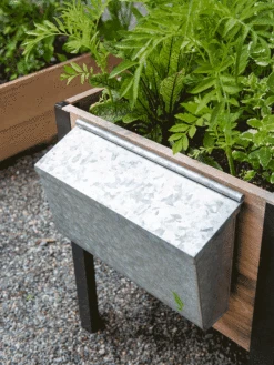 Galvanized Garden Tool Storage Box -Eco Garden Shop 8610811 GalvanizedToolStorageBox gif