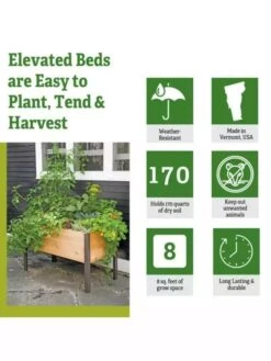 Self-Watering Elevated Planter Box, 2' X 4' -Eco Garden Shop 8610894 5 1