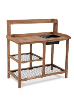 Dynamic Acacia Potting Bench With Soil Reservoir -Eco Garden Shop 8611009 001