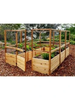 Garden In A Box With Deer Fence, 8' X 16' -Eco Garden Shop 8611036 02V