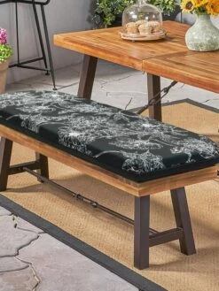 Outdoor Decor™ Bench Cushions, 18" X 48" -Eco Garden Shop 8611128 110V BKF tif