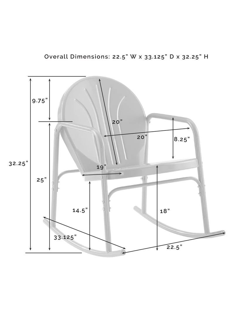 Crosley Griffith 2-piece Outdoor Rocking Chair Set 14 Crosley Griffith 2-piece Outdoor Rocking Chair Set - Image 12