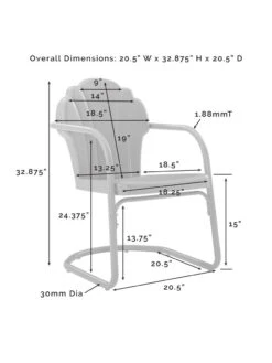Crosley Tulip 5-piece Outdoor Dining Set 29 Crosley Tulip 5-piece Outdoor Dining Set -Eco Garden Shop 8611578 08v