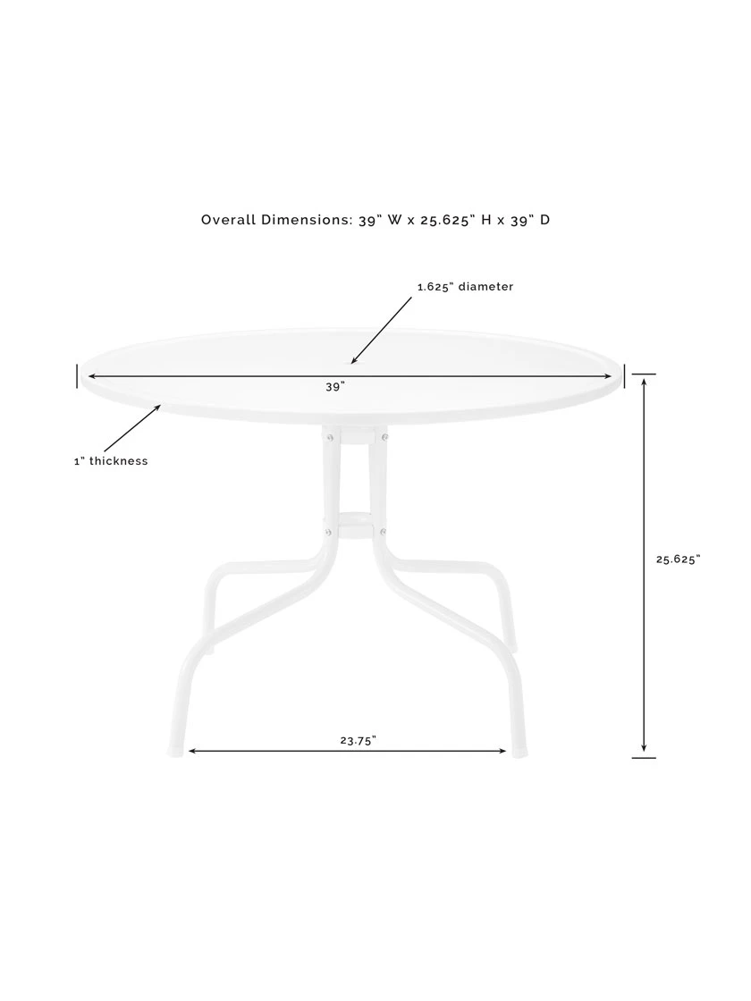 Crosley Tulip 5-piece Outdoor Dining Set 16 Crosley Tulip 5-piece Outdoor Dining Set - Image 14