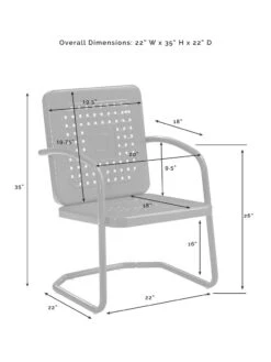 Crosley Bates 5-piece Outdoor Dining Set -Eco Garden Shop 8611581 08v
