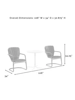 Crosley Ridgeland 3-piece Outdoor Bistro Set -Eco Garden Shop 8611594 09v
