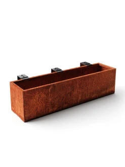 Veradek Metallic Series Corten Steel Railing Planters -Eco Garden Shop 8611611 05v