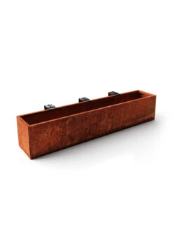 Veradek Metallic Series Corten Steel Railing Planters -Eco Garden Shop 8611614 04v