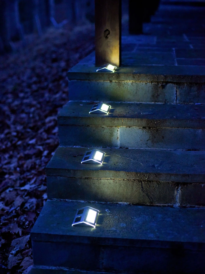 MAXSA® Solar-Powered Metal Deck Light, Set Of 4 4 MAXSA® Solar-Powered Metal Deck Light, Set Of 4 - Image 2