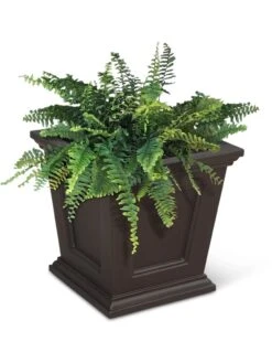 Fairfield Self-Watering Square Planter, 16” X 16” -Eco Garden Shop 8611695 04V tif