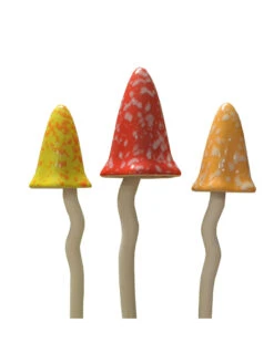 Potting Shed Tinkling Toadstool Sculptures, Set Of 3 -Eco Garden Shop 8611730 sum 04v potting shed tinkling toadstool sculptures set of 3 summer