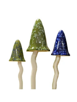 Potting Shed Tinkling Toadstool Sculptures, Set Of 3 -Eco Garden Shop 8611730 win 06v potting shed tinkling toadstool sculptures set of 3 winter
