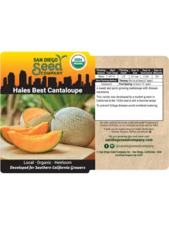 Hales Best Cantaloupe Organic Seeds -Eco Garden Shop 8611872 02v