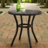 Crosley Palm Harbor Outdoor Wicker Round Side Table 1 Crosley Palm Harbor Outdoor Wicker Round Side Table -Eco Garden Shop 8611949 02v