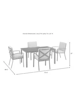Crosley Kaplan Dining Set -Eco Garden Shop 8611954 09v