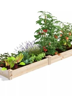 Pine Raised Garden Bed, 2' X 8' -Eco Garden Shop 8612243 02V jpg