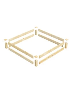 Pine Raised Garden Beds, 4'x4' -Eco Garden Shop 8612249 01v