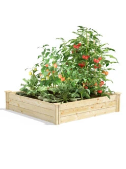 Pine Raised Garden Beds, 4'x4' -Eco Garden Shop 8612250 02v