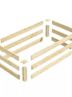 Pine Raised Garden Bed, 2'x4'x10.5" High -Eco Garden Shop 8612256 01V jpg