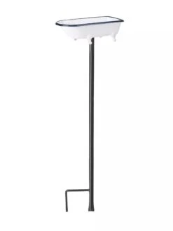 White Enamel Bathtub Birdbath -Eco Garden Shop 8612266 03V jpeg