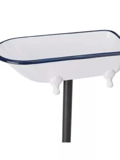 White Enamel Bathtub Birdbath -Eco Garden Shop 8612266 04V jpeg