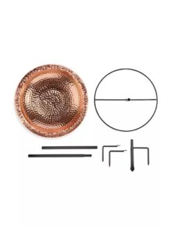 Copper Birdbath, 18" With Stake -Eco Garden Shop 8612271 03V