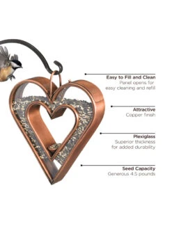 Heart Fly-Thru™ Bird Feeder 17 Heart Fly-Thru™ Bird Feeder -Eco Garden Shop 8612272 03v