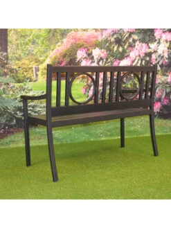 Gramercy Outdoor Metal Bench -Eco Garden Shop 8612281 01v