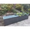 Nice Aluminum Trough Planters With Bench Top, 16"High -Eco Garden Shop 8612377 01v 1